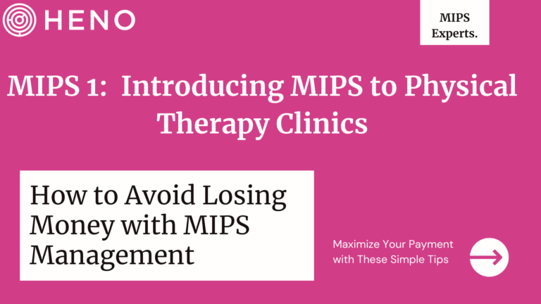 MIPS 1:  Introducing MIPS to Physical Therapy Clinics