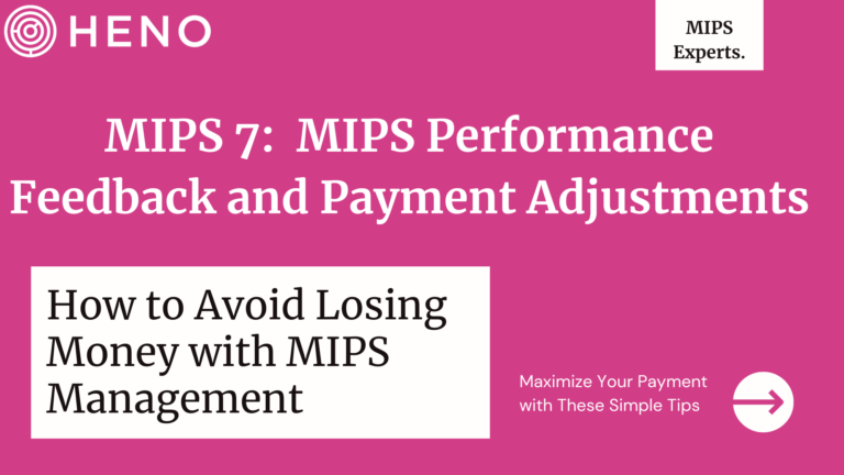 MIPS 7: MIPS Performance Feedback and Payment Adjustments