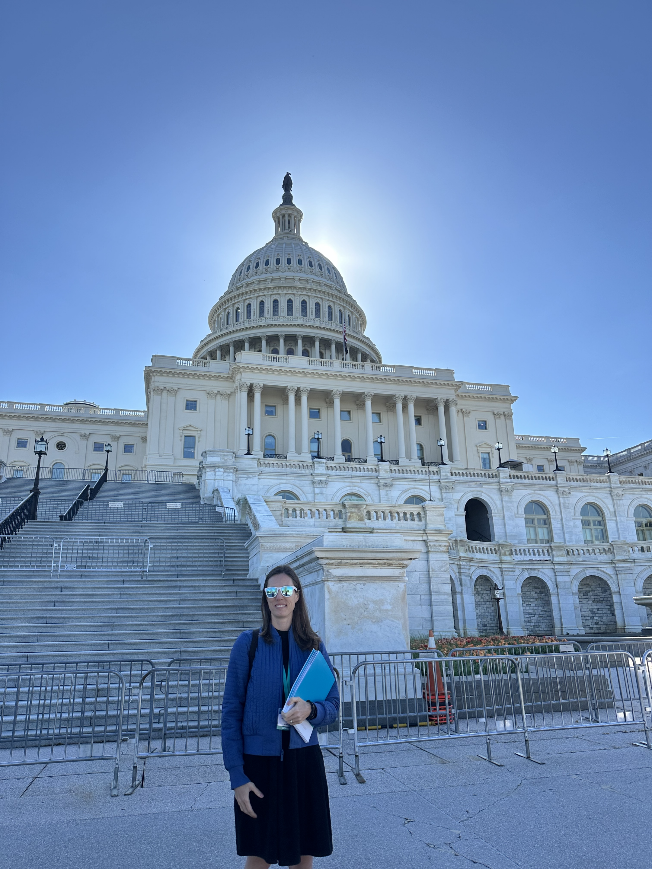 Katie Hohman DPT, HENO's CEO, in Washington DC